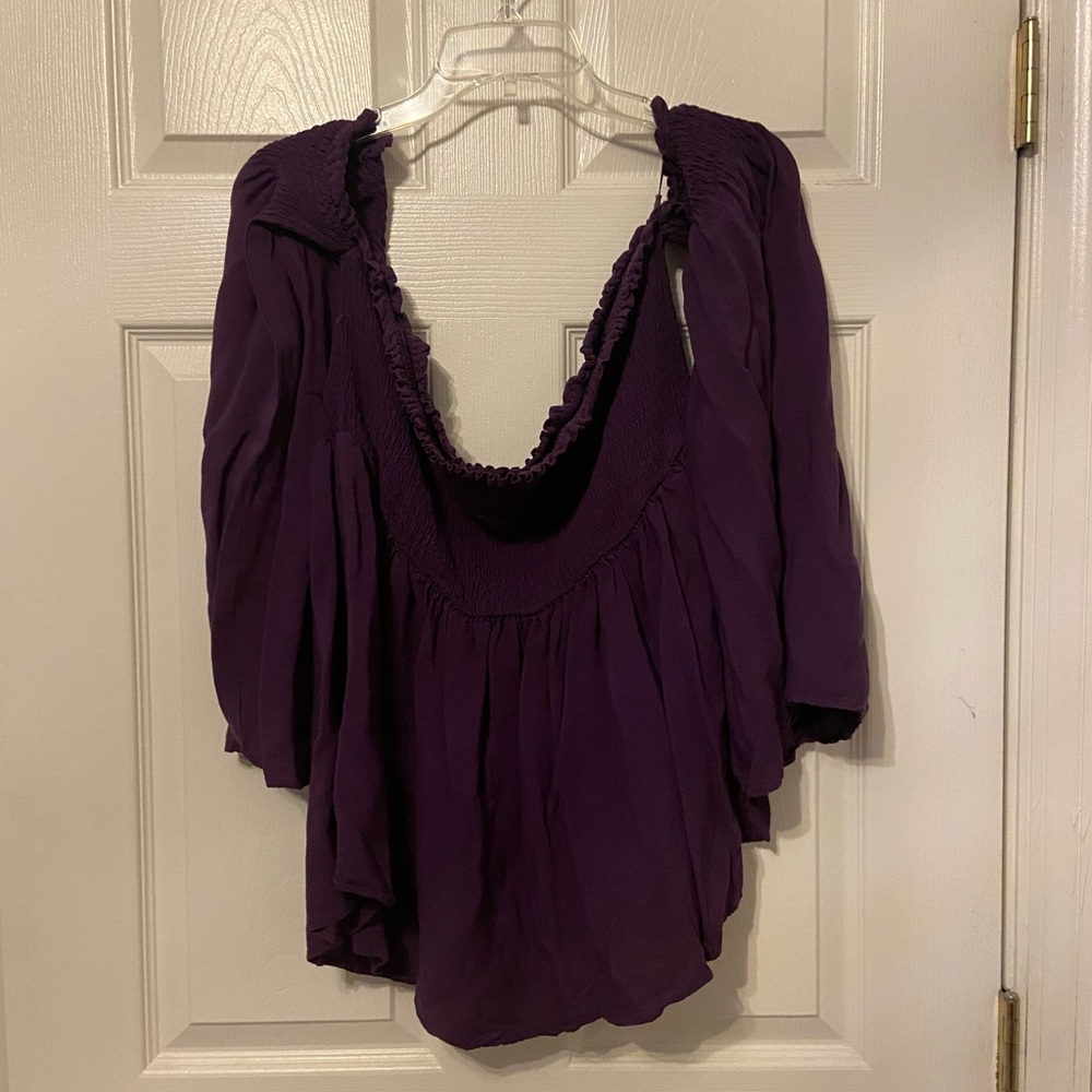 Purple off the shoulder top